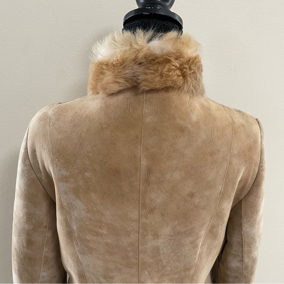 Via Veneto Jacket Womens Size Medium Tan  Lambskin Coat Penny Lane Joplin - Picture 8 of 17